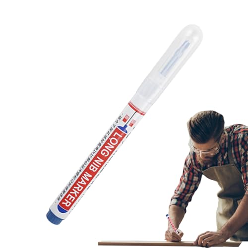 Bajbumgn Langer Kopftief -Loch -Marker, tiefe Lochmarker,Deep Nib Marker | Schneller trockener Mehrzweckstift für, Hardware-Tool für den industriellen Gebrauch des Bauwesens von Bajbumgn