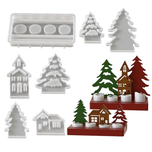 Silikonformen Gießformen Häuser, 7 Stück Silikonform Baum Silikonform Haus mit Sockel Silikon Gießform Kerzenhalter Gipsform Zum Gießen Haus Baum Giessform Silikon Frühling für Handwerk Silikonformen Gießformen Häuser, 7 Stück Silikonform Baum Silikonform Haus mit Sockel Silikon Gießform Kerzenhalter Gipsform Zum Gießen Haus Baum Giessform Silikon Frühling für Handwerk von Bajbumgn