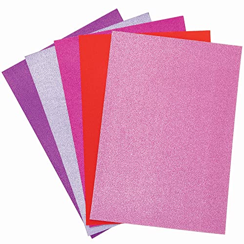 Baker Ross FC301 Glitzernde Valentinstags-Bastelkarten für Kinder, A4, 20 Stück, Rot,Rosa von Baker Ross