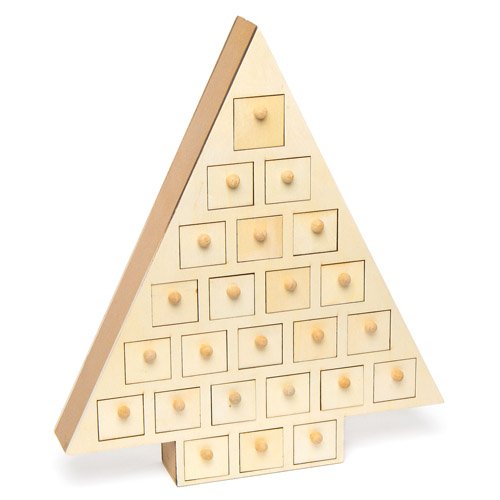 Baker Ross AC423 Adventsbaum aus Holz (1 Stück), perfekt für Kinder zum Gestalten und Dekorieren, ideal für Schule, Bastelgruppen und Heimbasteln, Sortiert von Baker Ross