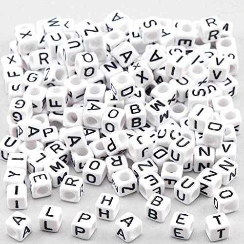 Baker Ross AR285 Großpackung Alphabet-Würfel für Kinder zum Basteln und Gestalten (750 Stück), weiß von Baker Ross