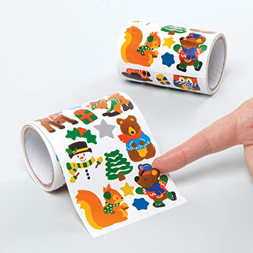 Baker Ross AX461 Winterwald Sticker - 680 Stück, Großpackung Aufkleber für Kinder zum Basteln, Gestalten und Dekorieren von Baker Ross