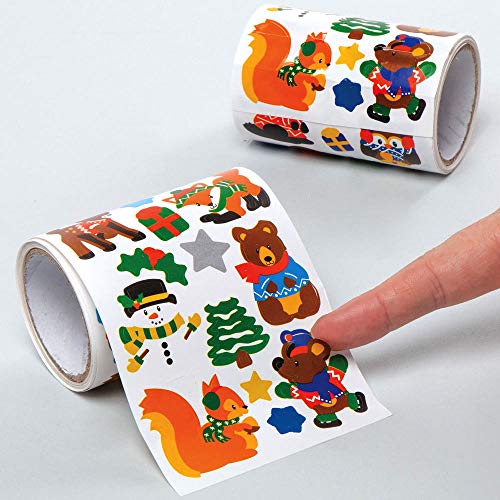 Baker Ross AX461 Winterwald Sticker - 680 Stück, Großpackung Aufkleber für Kinder zum Basteln, Gestalten und Dekorieren von Baker Ross