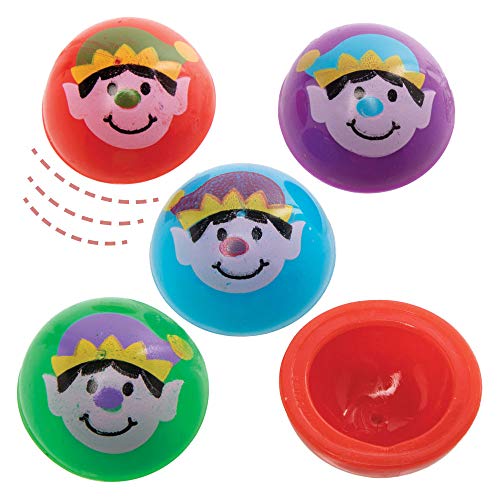 Baker Ross AX586 Weihnachtselfen Hüpf-Popper - 12 Stück, Lustiges Spielzeug für Kinder zu Weihnachten perfekte Party, Beute, Preis oder Korbfüller von Baker Ross