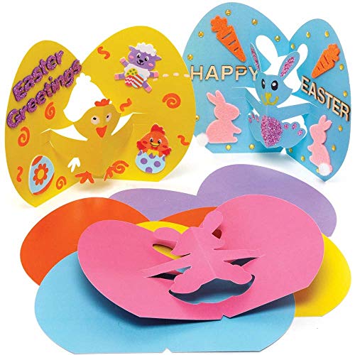 Baker Ross AX773 Pop-Up-Karten mit Küken und Hase, Bastelprojekt zu Ostern für Kinder, 10 Stück Baker Ross AX773 Pop-Up-Karten mit Küken und Hase, Bastelprojekt zu Ostern für Kinder, 10 Stück von Baker Ross