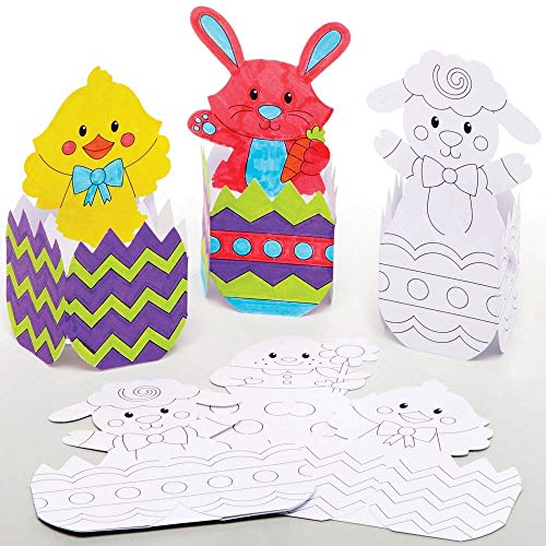 Baker Ross AX811 Pop-up Ausmalkarten Ostereier, für Kinder, 10 Stück von Baker Ross