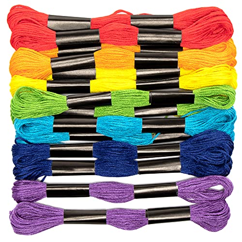 Baker Ross AX931 Regenbogenfarbiges Garn - 21 Stück, Garn für Kinder zum Basteln Baker Ross AX931 Regenbogenfarbiges Garn - 21 Stück, Garn für Kinder zum Basteln von Baker Ross