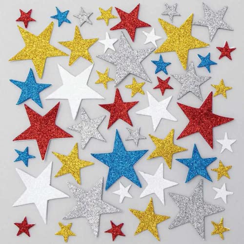 Baker Ross CN140 Aufkleber aus Schaumstoff, rot, weiß und blau, mit Glitzerstern, 210 Stück, Nationalfeiertag, Arts and Crafts Supplies Baker Ross CN140 Aufkleber aus Schaumstoff, rot, weiß und blau, mit Glitzerstern, 210 Stück, Nationalfeiertag, Arts and Crafts Supplies von Baker Ross