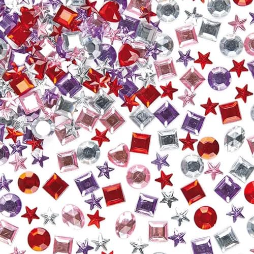 Baker Ross E8898 Selbstklebende Acryl-Schmucksteine - zum Basteln und Aufkleben für Kinder - für Grußkarten und Kostüme - 200 Stück, Sortiert Baker Ross E8898 Selbstklebende Acryl-Schmucksteine - zum Basteln und Aufkleben für Kinder - für Grußkarten und Kostüme - 200 Stück, Sortiert von Baker Ross