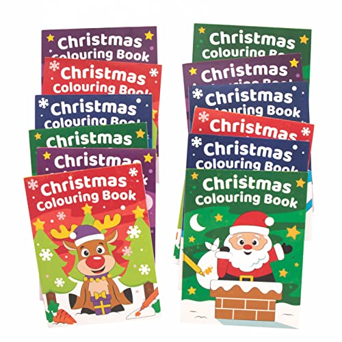 Baker Ross FC173 Weihnachten Mini Malbücher für Kinder - 12er Pack, Malbuch für Kinder, für Partytüten oder kleine Kindergeschenke, Adventskalendergschenke, Kleines Nikolaus Geschenk Baker Ross FC173 Weihnachten Mini Malbücher für Kinder - 12er Pack, Malbuch für Kinder, für Partytüten oder kleine Kindergeschenke, Adventskalendergschenke, Kleines Nikolaus Geschenk von Baker Ross