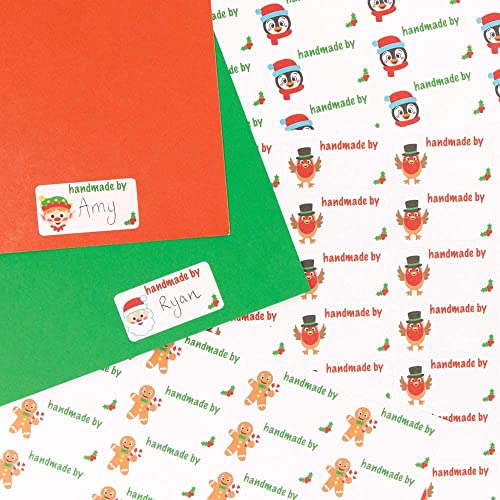 Baker Ross FC185 Weihnachten Handgemacht von Sticker - 400 Stück, Großpackung Aufkleber für Kinder zum Basteln, Gestalten und Dekorieren Baker Ross FC185 Weihnachten Handgemacht von Sticker - 400 Stück, Großpackung Aufkleber für Kinder zum Basteln, Gestalten und Dekorieren von Baker Ross