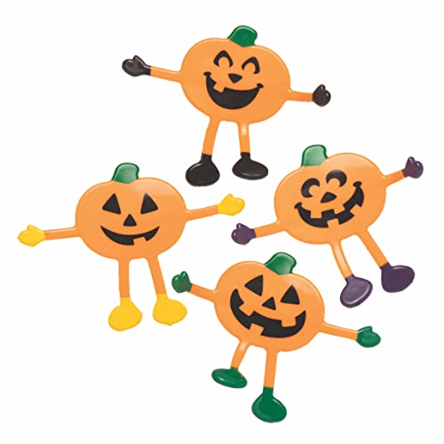 Baker Ross FC240 biegbare Kürbis-Spielzeuge, 4 Stück, Halloween Neuheit, Spielzeug für Kinder, Ideal für Partytaschen, kleine Geschenke und Preise von Baker Ross