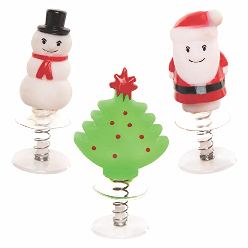 Baker Ross FC280 Weihnachts-Hüpffiguren, Spielzeug für Kinder, Pop-Up-Spielfiguren, ideal als Partytütenfüller, Strumpffüller, Klassenzimmerpreis oder kleines Geschenk, 6 Stück von Baker Ross