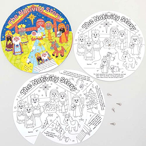 Baker Ross FC290 Weihnachtsgeschichten Rad - 5er-Pack, Weihnachtsbasteln für Kinder zum Ausmalen und Dekorieren Baker Ross FC290 Weihnachtsgeschichten Rad - 5er-Pack, Weihnachtsbasteln für Kinder zum Ausmalen und Dekorieren von Baker Ross