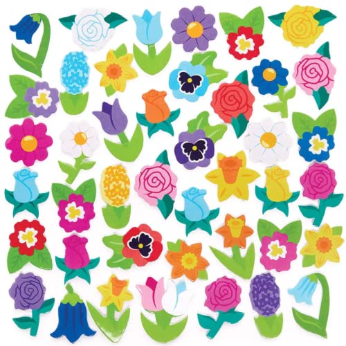 Baker Ross FC747 Frühlingsblumen Moosgummi Sticker - 200 Stück, Großpackung Blumen Schaumstoff Aufkleber für Kinder zum Basteln, Gestalten und Dekorieren Baker Ross FC747 Frühlingsblumen Moosgummi Sticker - 200 Stück, Großpackung Blumen Schaumstoff Aufkleber für Kinder zum Basteln, Gestalten und Dekorieren von Baker Ross