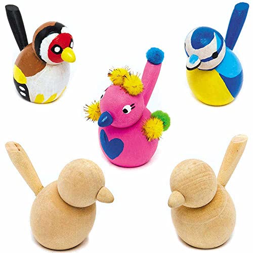 Baker Ross FC877 Vögel aus Holz zum Bemalen - 6er Pack, Holzfiguren für Kinder, Holzbasteleien zum Basteln und Dekorieren Baker Ross FC877 Vögel aus Holz zum Bemalen - 6er Pack, Holzfiguren für Kinder, Holzbasteleien zum Basteln und Dekorieren von Baker Ross