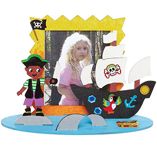 Baker Ross FC900 Piraten Holz Bilderrahmen zum Bemalen - 4er Pack, Bilderrahmen für Kinder zum Bemalen und Ausstellen Baker Ross FC900 Piraten Holz Bilderrahmen zum Bemalen - 4er Pack, Bilderrahmen für Kinder zum Bemalen und Ausstellen von Baker Ross