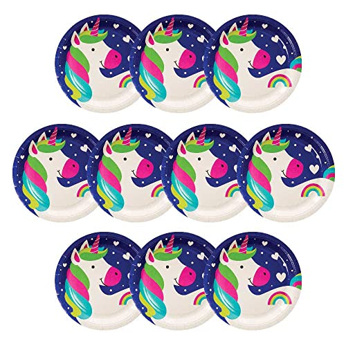 Baker Ross FC972 Regenbogen Einhorn Pappteller - 10 Stück, Partyteller aus Papier für den Kindergeburtstag, Papierteller Baker Ross FC972 Regenbogen Einhorn Pappteller - 10 Stück, Partyteller aus Papier für den Kindergeburtstag, Papierteller von Baker Ross