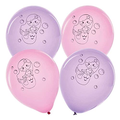 Baker Ross FC989 Meerjungfrau Party Luftballons - 10 Stück, Latexballons für den Kindergeburtstag von Baker Ross