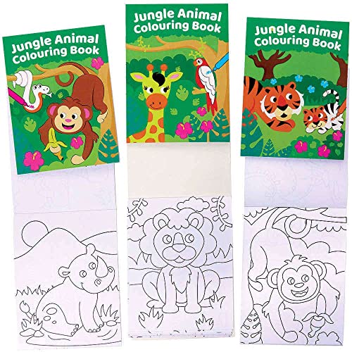 Baker Ross FC992 Dschungel Mini Malbuch für Kinder - 12er Pack, Kindergeburtstag Mitgebsel, Kinderbeschäftigung, Mitbringsel für den Kindergarten, Mittel Baker Ross FC992 Dschungel Mini Malbuch für Kinder - 12er Pack, Kindergeburtstag Mitgebsel, Kinderbeschäftigung, Mitbringsel für den Kindergarten, Mittel von Baker Ross
