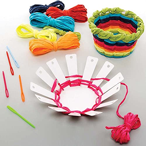 Baker Ross FE184 Regenbogen-Korbflecht-Set, 5 Stück, Einführung ins Nähen für Anfänger, Bastelprojekt für Kinder, Rot Baker Ross FE184 Regenbogen-Korbflecht-Set, 5 Stück, Einführung ins Nähen für Anfänger, Bastelprojekt für Kinder, Rot von Baker Ross