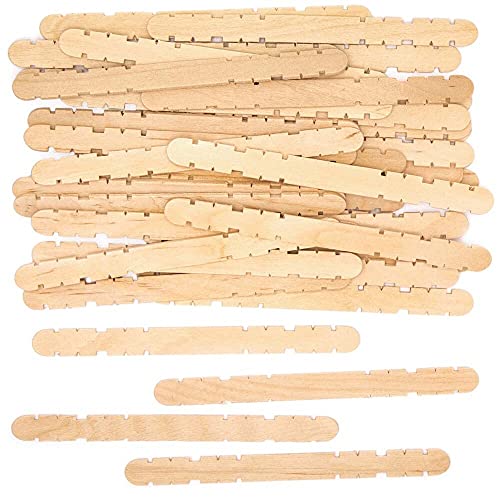 Baker Ross FE332 Baustäbe, Naturholz, 200 Stück, Holz-Bastelstäbe für Kinder, Kunst- und Bastelprojekte, ideal für Holzhandwerk und Modellierung von Baker Ross