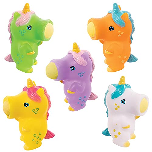 Baker Ross FE349 Einhorn Schaumstoff-Shooter - 5 Stück, Spiel für Kinder Mitgebsel Gefälligkeiten, kleine Geschenke für Kinder oder Taschengeld Spielzeug von Baker Ross