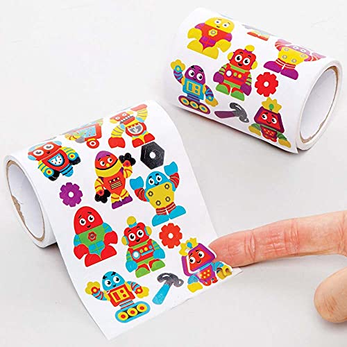 Baker Ross FE384 Roboter Sticker - 720 Stück, Großpackung Aufkleber für Kinder zum Basteln, Gestalten und Dekorieren von Baker Ross