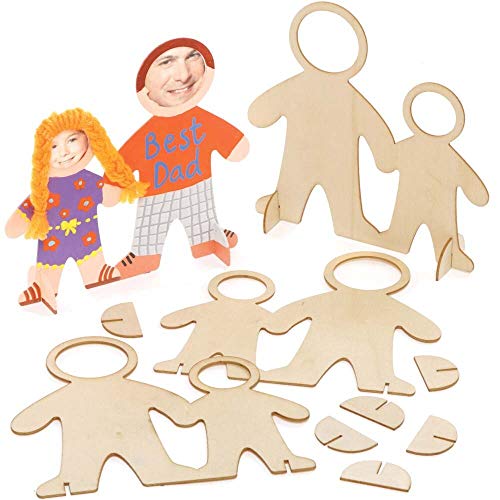 Baker Ross FE523 Bilderrahmen aus Holz in Menschenform zum Selbergestalten und Aufstellen für Kinder, 4 Stück Baker Ross FE523 Bilderrahmen aus Holz in Menschenform zum Selbergestalten und Aufstellen für Kinder, 4 Stück von Baker Ross