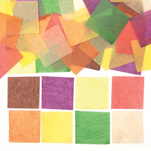 Baker Ross FE602 Herbst Mini Seidenpapier Quadrate - Packung mit 4000, farbiges Papier für Kinder zum basteln und Gestalten von Baker Ross