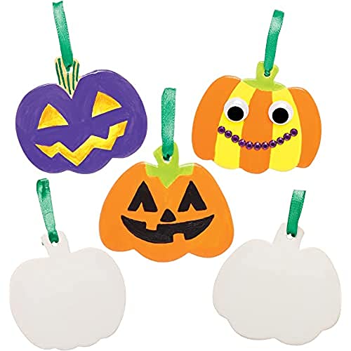 Baker Ross FE739 Kürbis Keramik Dekorationen - 5er Pack, Halloween Dekorationen zum Selbstgestalten, Kunstset für Kinder Baker Ross FE739 Kürbis Keramik Dekorationen - 5er Pack, Halloween Dekorationen zum Selbstgestalten, Kunstset für Kinder von Baker Ross