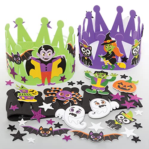 Baker Ross FE928 Halloween Kronen Set - 3er Pack, Gestalte deine eigene Halloween Krone. Kinder Kunstset zum Basteln und Gestalten, ideal für eine Halloween Party und Kinderkostüme von Baker Ross