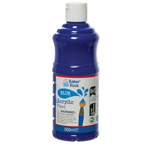 Baker Ross FN507 Blaue Acrylfarbe, 500 ml – 1er-Pack, Farben für Kunst und Handwerk, Farben für Kinder Baker Ross FN507 Blaue Acrylfarbe, 500 ml – 1er-Pack, Farben für Kunst und Handwerk, Farben für Kinder von Baker Ross