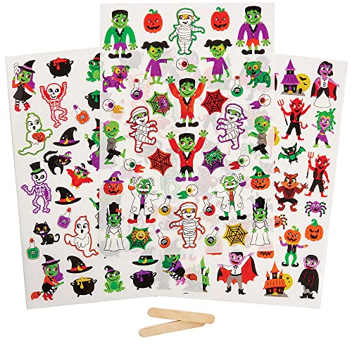 Baker Ross FX208 Halloween Transfer Sticker-120 Stück, Porzellansticker für Kinder, Ohne Brennen oder Kleber von Baker Ross