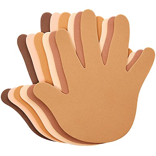 Baker Ross FX243 Hautfarbene Moosgummi Hand - 30 Stück, Schaumstoff Hände in 6 verschiedenen Hauttönen von Baker Ross