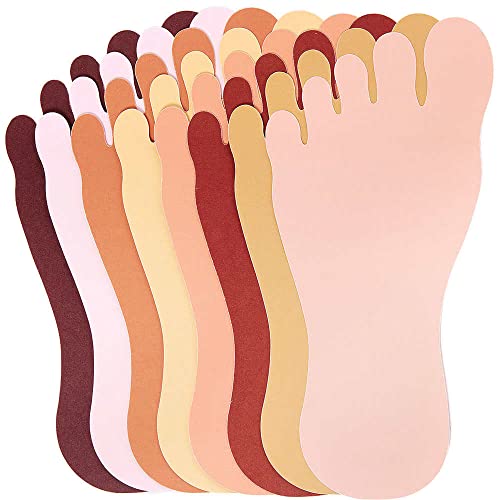 Baker Ross FX244 Hautfarbene Papier Füße-56 Stück, Schaumstoff Füße in 8 verschiedenen Hauttönen, Mittel von Baker Ross