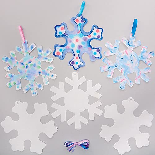 Baker Ross FX302 Farb Streuende Schneeflocken Dekorationen-30 Stück, Bastelpapier für Kinder, Papierkunst Baker Ross FX302 Farb Streuende Schneeflocken Dekorationen-30 Stück, Bastelpapier für Kinder, Papierkunst von Baker Ross