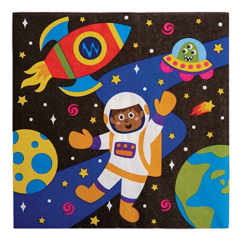 Baker Ross FX319 Weltall Servietten-20 Stück, Bedruckte Papierservietten für den Kindergeburtstag Baker Ross FX319 Weltall Servietten-20 Stück, Bedruckte Papierservietten für den Kindergeburtstag von Baker Ross
