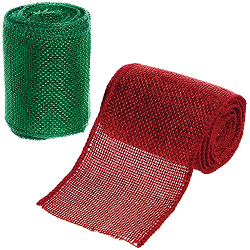 Baker Ross FX347 Rot und Grün Jute 2 Stück, Geschenkband Set für Kinder und Erwachsene zum Basteln, Schleifenbänder Dekoration besonders zu Weihnachten Baker Ross FX347 Rot und Grün Jute 2 Stück, Geschenkband Set für Kinder und Erwachsene zum Basteln, Schleifenbänder Dekoration besonders zu Weihnachten von Baker Ross
