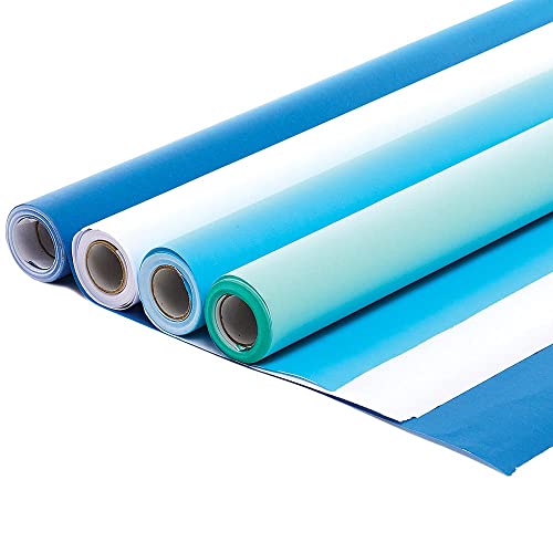 Baker Ross FX358 Plakatrollen Multipack "Winter" - Packung mit 4 Rollen, Blau, Weiß, Schulbedarf, Präsentationspapier für das Klassenzimmer, Hintergrundpapier Baker Ross FX358 Plakatrollen Multipack "Winter" - Packung mit 4 Rollen, Blau, Weiß, Schulbedarf, Präsentationspapier für das Klassenzimmer, Hintergrundpapier von Baker Ross