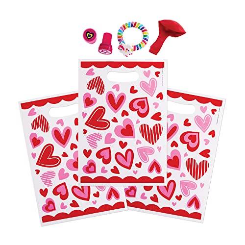 Baker Ross FX505 Herz Party-Beuteltaschen - 10er-Pack, Valentinsparty-Tüten im Multipack für Kinder von Baker Ross