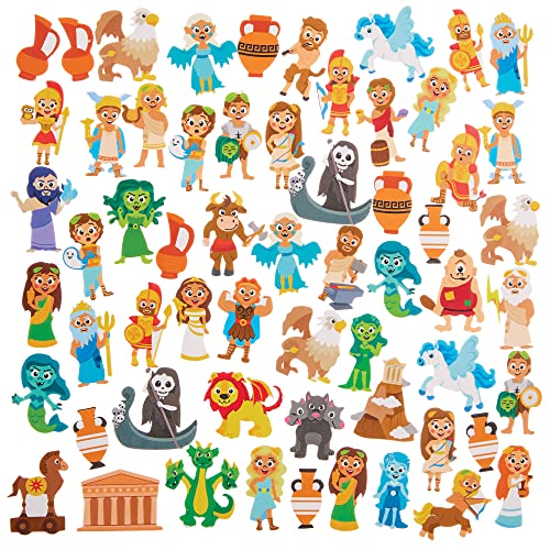 Baker Ross FX611 Griechische Mythologie-Schaumstoff-Aufkleber - Packung mit 200 Stickern für Kinder zum Basteln und Gestalten von Baker Ross