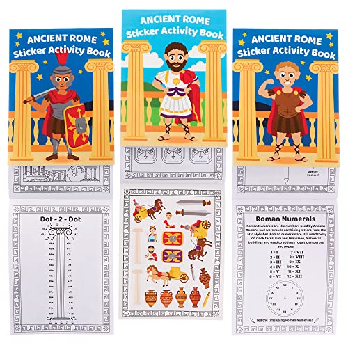 Baker Ross FX613 Antikes Rom-Sticker-Aktivitätsbücher - 8er-Packung, Sticker-Bücher-Partytütenfüller für Kinder Baker Ross FX613 Antikes Rom-Sticker-Aktivitätsbücher - 8er-Packung, Sticker-Bücher-Partytütenfüller für Kinder von Baker Ross