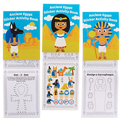 Baker Ross FX616 Altes Egypten-Sticker-Aktivitätsbücher - 8er-Packung, Sticker-Bücher-Partytütenfüller für Kinder von Baker Ross