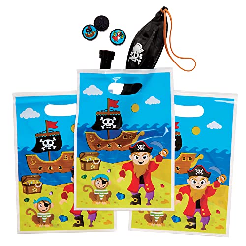 Baker Ross FX643 Piratenparty-Beutetaschen - Packung mit 10 Stück, Piratenpartytaschen-Multipackung für Kinder von Baker Ross