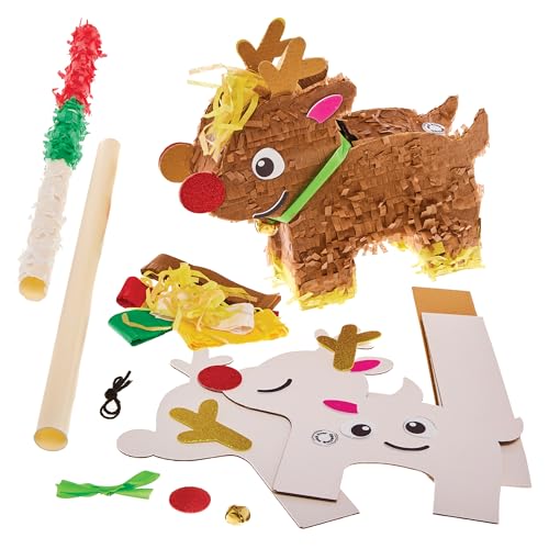 Baker Ross FX644 Rentier-Piñata-Set - 1 Set, Weihnachts-Party-Piñata-Bastelset für Kinder von Baker Ross