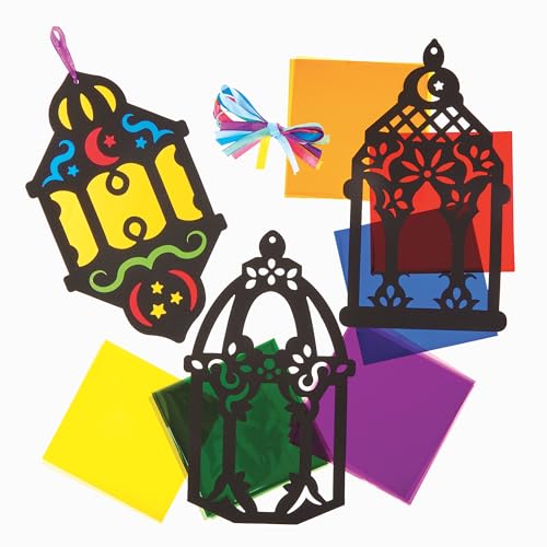 Baker Ross FX932 Ramadan-Buntglas-Dekorations-Sets - Packung mit 6, Religiöse Erziehungs-Kunsthandwerkssets für Kinder von Baker Ross