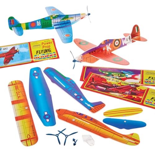 Baker Ross Gleitflugzeuge „Propeller“ – zum Spielen für Kinder – als Preis und Mitgebsel für den Kindergeburtstag (6 Stück) von Baker Ross