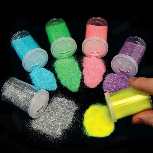 Baker Ross Große Glitter Streuer in Einhorn Farben - 6er Pack, Bastel Glitter Pulver zum Basteln, Bastelbedarf für Kinder (FC320) von Baker Ross