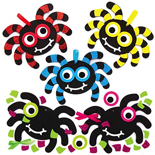 Baker Ross Halloween-Spinnen-Magnetsets, Mischen & passend Machen, 8er-Packung, Kunst und Basteln für Kinder, AX263 von Baker Ross